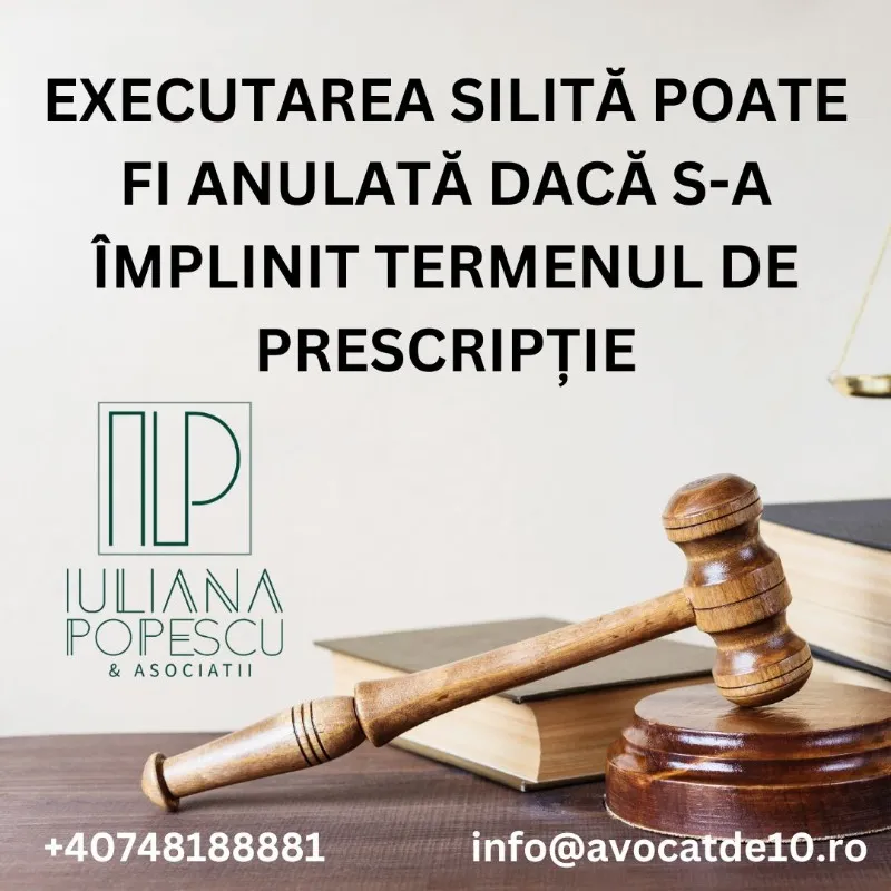 Imagine de copertă pentru articolul „Executarea silită poate fi anulată dacă s-a împlinit termenul de prescripție”